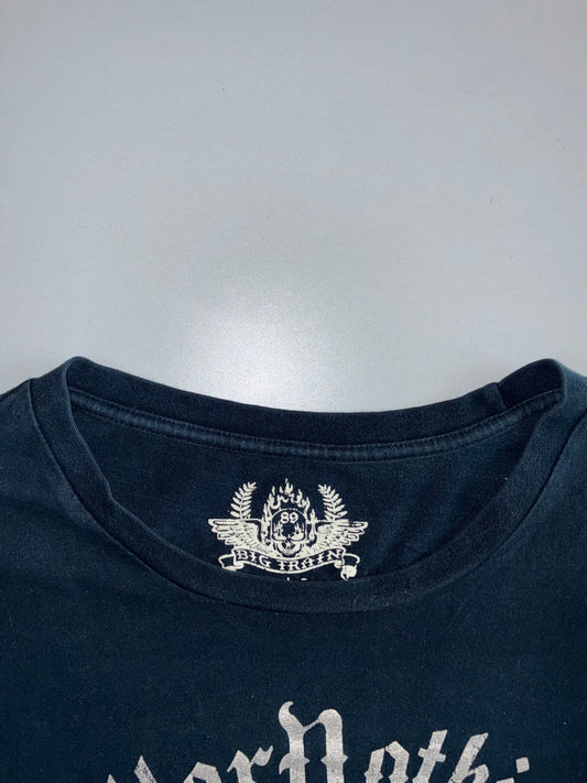 Big Train “All or Nothing” Skeleton Graphic Double-Sleeve Tee Black/ Grey Front fully embroidered (X/L)