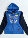Roots Athletics Royal Blue & Black Varsity Zip Hoodie – Size (L)