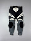 Alpinestars Black & White Leather Racing Pants knee Paded (W:34) (L:38)