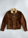 Vintage Le Givre Brown Suede Sherpa-Lined Western Rancher Jacket (Furr Inside) (M)