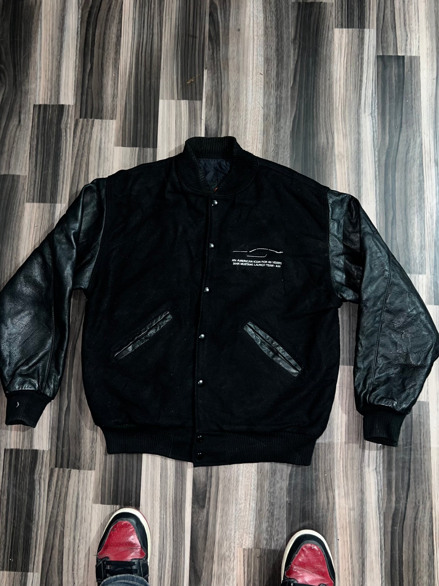 ZMustang Varsity Jacket Leather Sleeve (M/L)