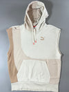 Puma Colorblock Sleeveless Hoodie – Cream/Beige (L)