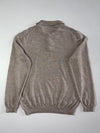 Hugo Boss Merino Wool Knit Polo Sweater – Taupe Melange (L/XL)