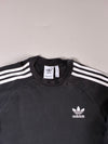 Adidas Originals | Black 3-Stripes Full Sleeve T-Shirt – Trefoil Logo | (L)