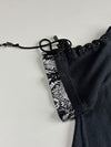 Sexpot Revenge Y2K Black Snakeskin Trim Lace-Up Shirt won’t Women’s (S)