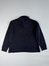 Polo Ralph Lauren Estate Rib Quarter Zip Pullover with Leather Pull – Navy (XL)