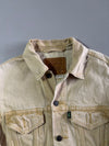 Levi's Premium Cream Overdyed Denim Trucker Jacket  (S/M)