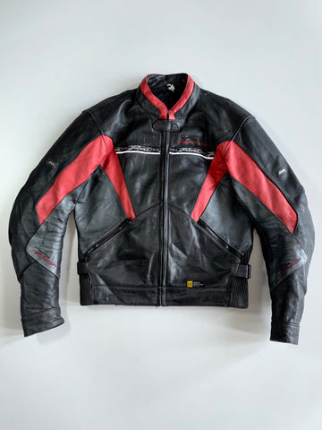 Polo Motorrad Competition Vintage Leather Biker Jacket (Paded)(M)