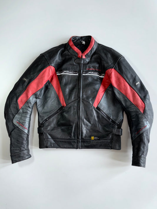 Polo Motorrad Competition Vintage Leather Biker Jacket (Paded)(M)