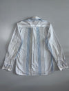 Tommy Hilfiger Slim Fit Flag Logo Multi-Stripe Cotton Button-Down Shirt Blue/White (M)
