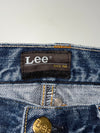 Lee Vintage Mid Wash Straight Fit Button Fly Denim Jeans (W:34) (L:40)