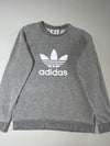 Adidas Originals Trefoil Crewneck Sweatshirt – Heather Grey (L/M)
