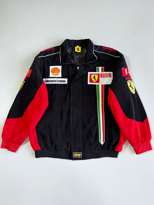 Vintage Ferrari F1 Racing Jacket Scuderia Ferrari Fully Embroidered (L)