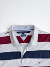 Tommy Hilfiger Rugby Polo Grey/Maroon/Navy Stripe (XL)