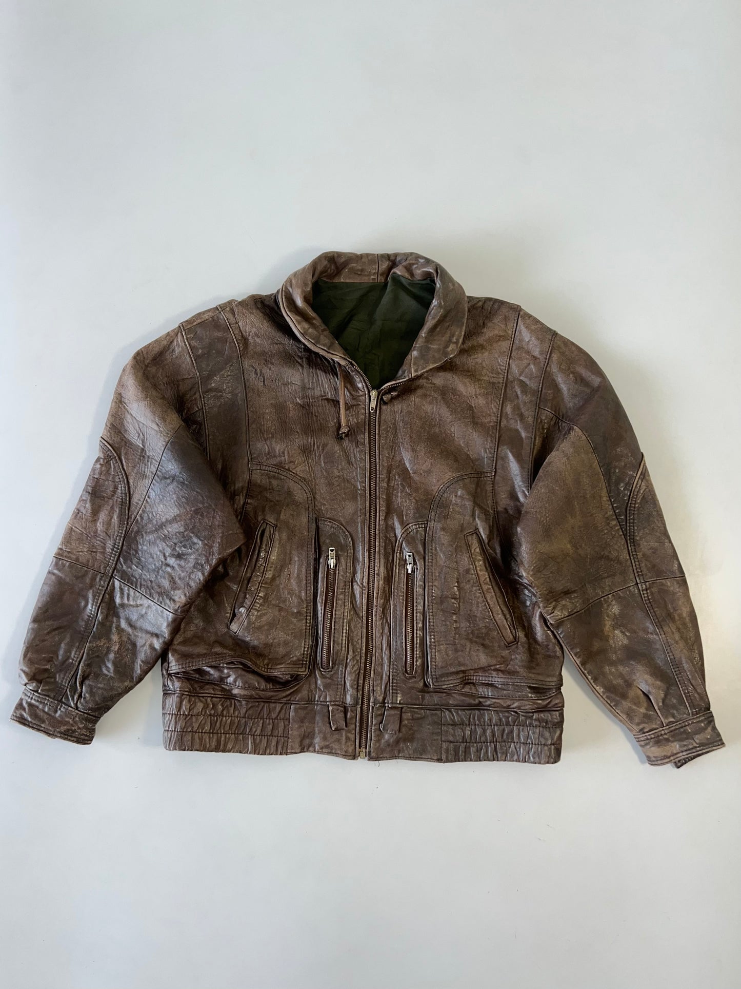 !                                                                                                                                                                                                 Ultra Premium Original Leather Jacket (RARE) Oversized (L/XL)