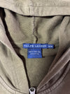 Vintage Ralph Lauren Olive Big Pony Longline Zip-Up Hoodie (S/M)