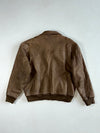 Body Equip Brown Leather Flight Bomber Jacket (M)