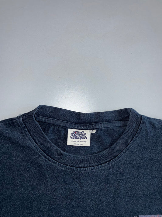 Weird Fish | Faded Space Chest Graphic Tee | Washed Navy (XL)