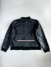 Power Trip Genuine Leather Moto Bomber Jacket (2XL/3XL)