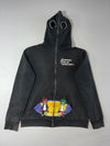 Nippon Blue Fighter Full-Zip Mask Graphic Hoodie – Black (L)
