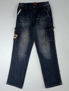 Sheng Yuehan Dark Wash Cargo Jeans (W:32|L:43)