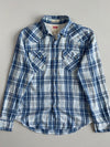 Levi’s | Blue Plaid Western Snap Button Shirt(L)