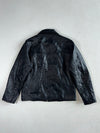 Vintage E.M.A.C Black Leather Zip-Up Collared Jacket (L)