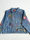 Vintage Coldwater Creek Embroidered Patchwork Denim Jacket women’s (XL)