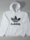 Adidas Originals Trefoil Logo Pullover Hoodie – White / Black (S)