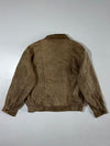Scooter Fine Leather Distressed Tan Bomber Jacket (L/XL)