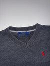 Polo Ralph Lauren Charcoal Grey V-Neck Sweater (S)