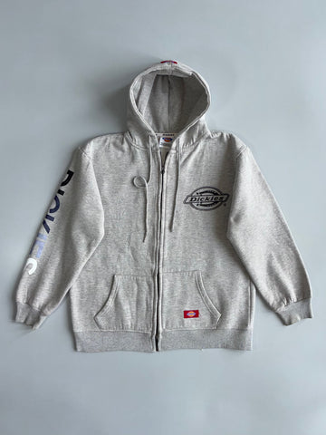 Dickies Logo Full-Zip Heather Grey Hoodie (M)