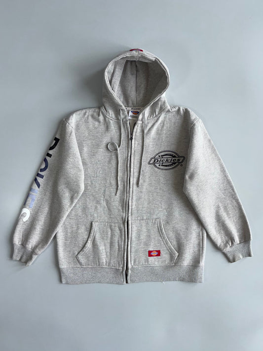Dickies Logo Full-Zip Heather Grey Hoodie (M)