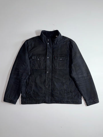 Levi’s Quilted Snap-Front Field Jacket Black flap chest pockets (2XL/3XL)