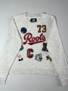 Roots | Grey Multi-Patch Crewneck (XS)