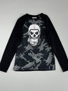 Fortnite Skull Trooper Camo Long Sleeve T-Shirt – Black(S)