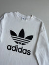 Adidas Originals White Big Trefoil Crewneck Sweatshirt | Size (L)