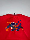 Adidas 3-Stripe Red Crewneck Sweatshirt with Sleeve Utility Pocket (S/M)