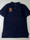 Polo Ralph Lauren Crest Embroidered Navy Polo Shirt (L)