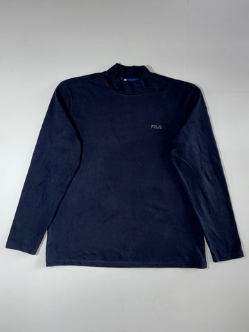 Fila Mock Neck Fleece Long Sleeve - Navy Blue (XL)