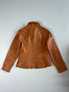 SHGT Tan Leather Utility Jacket with Cargo Pockets Women’s (S)