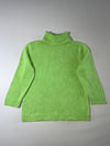 Lauren Ralph Lauren Lime Green Turtleneck Cotton Sweater, Made in Japan (S)