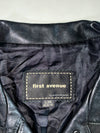 First Avenue by North Beach Black Leather Button-Up Blazer Jacket, Women’s (S)