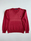 Polo Ralph Lauren Red V-Neck Sweater (S)
