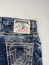 True Religion Acid Wash Big Stitch Jeans  (W:33) (L:45)