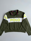 Polo Ralph Lauren Olive Quarter Zip Spellout Sweatshirt (XL)