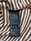 Tommy Hilfiger Brown & White Striped Polo Shirt (2XL)