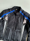 Motorcycle Riding Jacket with Armour & Reflective Panels – Black/Blue(M)