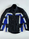 Vintage Wingx Wanero Black & Blue Motorcycle Touring Jacket Paded (M)
