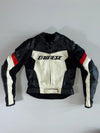 Dainese Tricolor Racing Leather Suit (Knee Padded / Back Hump) (Jacket Size :XS) (W:28|L:37)